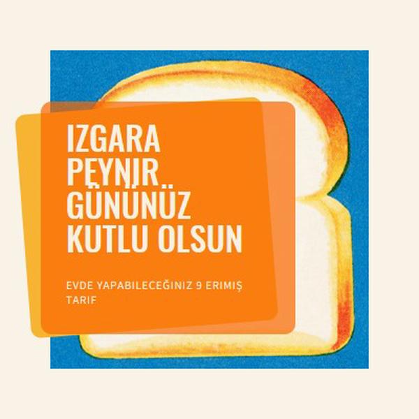 Izgara Peynir Gününüz Kutlu Olsun orange modern-bold