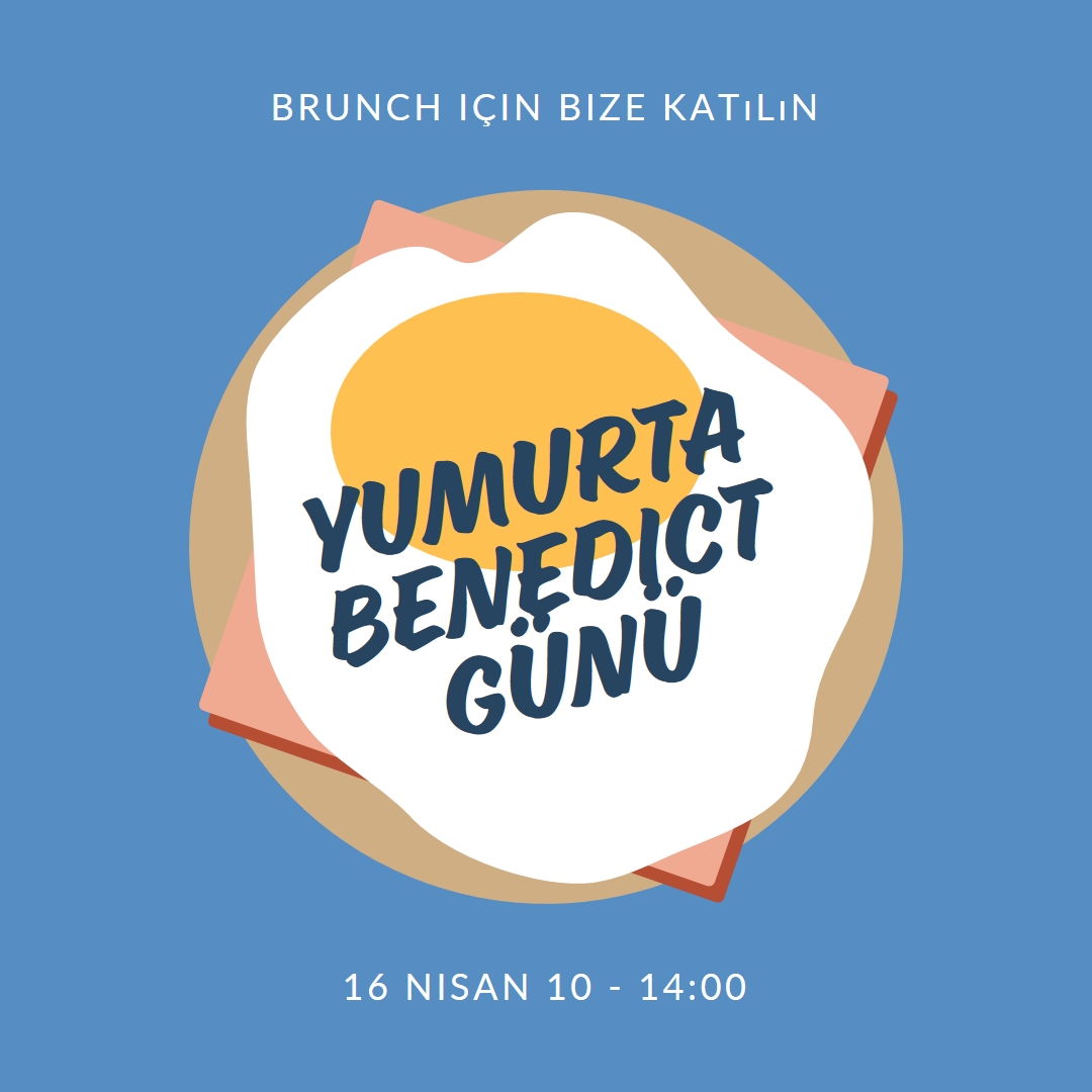 Yumurta Benedict Günü blue whimsical-color-block