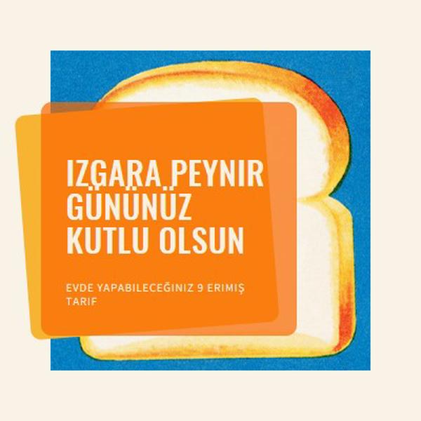 Izgara Peynir Gününüz Kutlu Olsun orange modern-bold