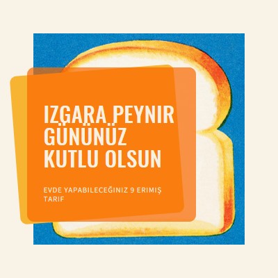 Izgara Peynir Gününüz Kutlu Olsun orange modern-bold