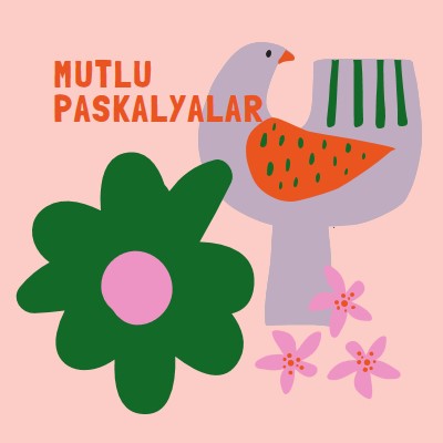 Mutlu paskalyalar pink whimsical-color-block