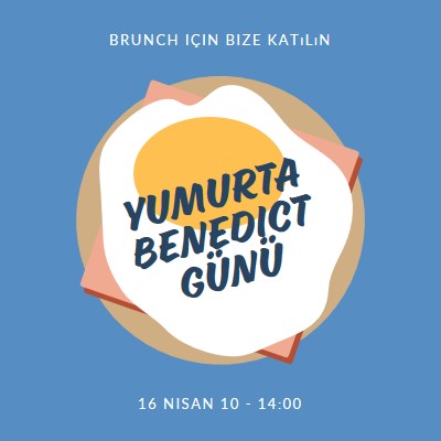 Yumurta Benedict Günü blue whimsical-color-block