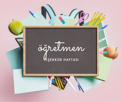 Öğretmenleri takdir etme pink modern-simple