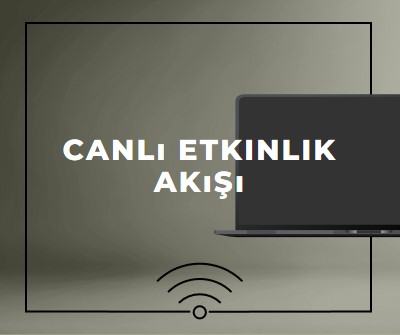 Canlı etkinlik akışı gray modern-bold