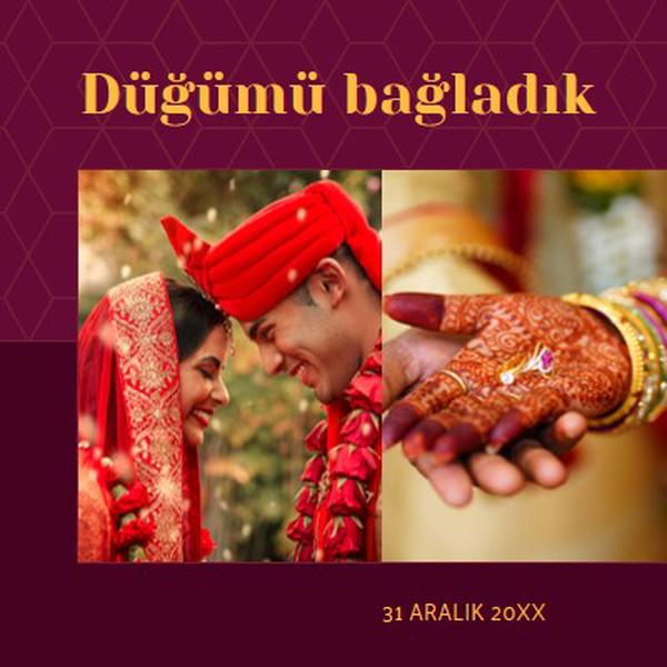 Düğümü bağladık red modern-simple