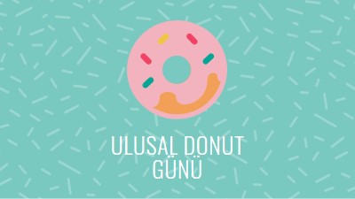 Yum bugün Ulusal Donut Günü blue modern-simple