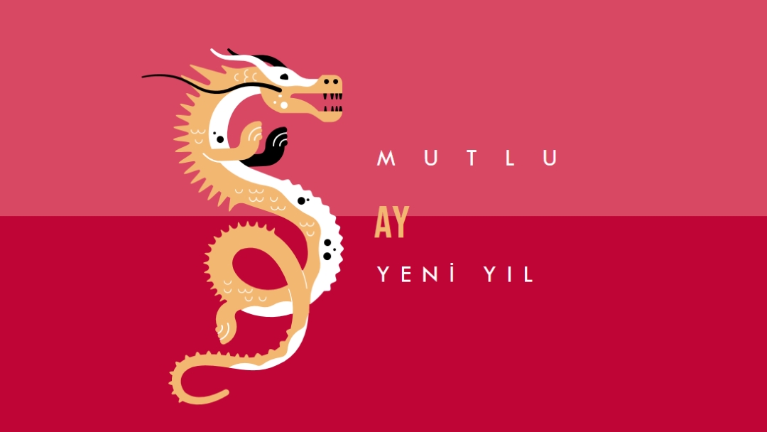 Ejderha Yılı red modern-bold