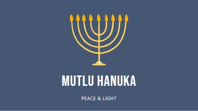 Hanuka Sameach blue modern-simple