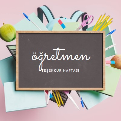 Öğretmenleri takdir etme pink modern-simple