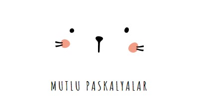 Paskalya'nız kutlu olsun tavşancık white whimsical-line