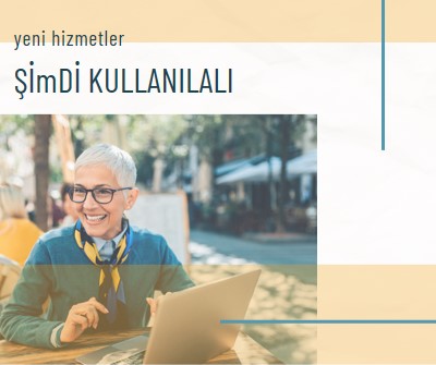 Gülümseyerek hizmet yellow modern-simple