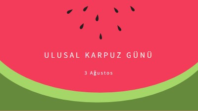 Ulusal Karpuz Günü pink modern-simple