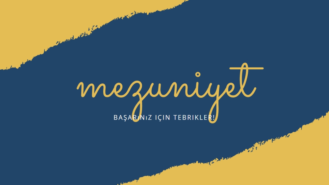 Diploma heyecanı yellow modern-simple