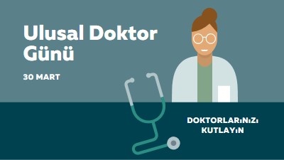 Ulusal Doktor Günü blue modern-color-block