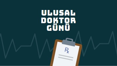 Bugün Ulusal Doktor Günü blue modern-simple