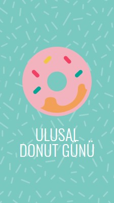 Yum bugün Ulusal Donut Günü blue modern-simple