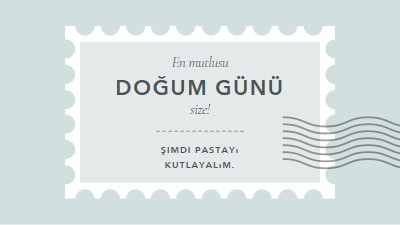 Harika bir doğum günü blue modern-simple