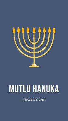 Hanuka Sameach blue modern-simple