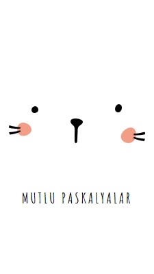 Paskalya'nız kutlu olsun tavşancık white whimsical-line