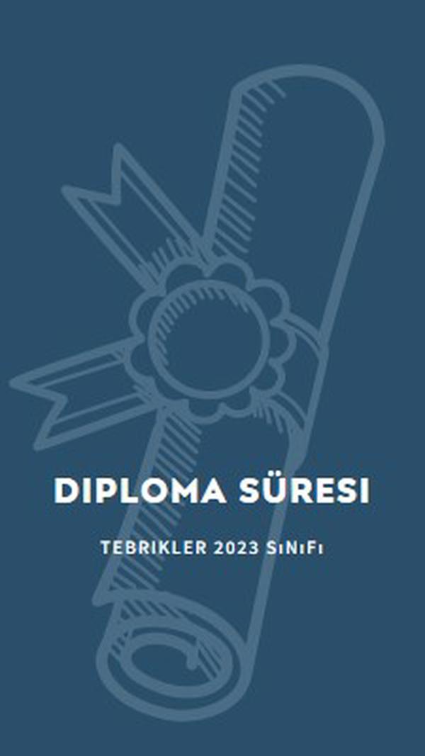 Diplomanız blue modern-simple