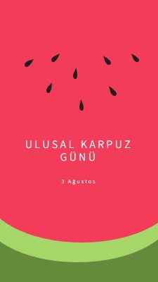 Ulusal Karpuz Günü pink modern-simple