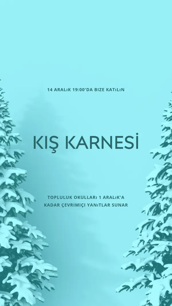 Kış harikalar diyarı blue modern-simple