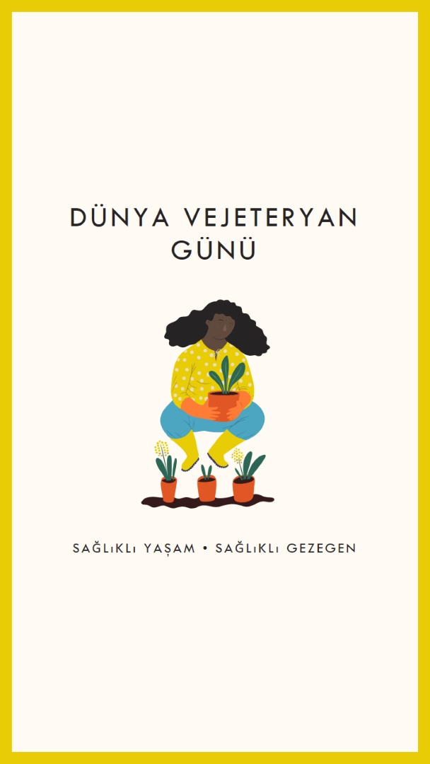 Bugün Dünya Vejetaryen Günü white modern-simple