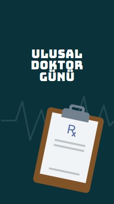 Bugün Ulusal Doktor Günü blue modern-simple