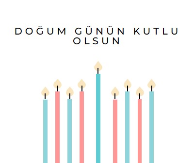 Doğum günü mumları kutlu olsun white modern-simple