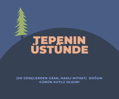 Tepenin üstünde blue modern-bold