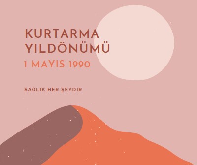 Kurtarma yıldönümüm pink organic-boho