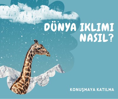 Şimdi iklim değişikliği hakkında konuşalım blue whimsical-color-block