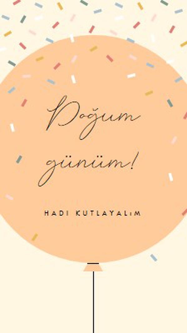 Doğum günümü kutlayalım. yellow whimsical-line