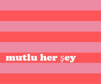 Her şey mutlu pink modern-bold