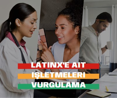 Latinx'e ait işletmeleri kutlama white modern-simple