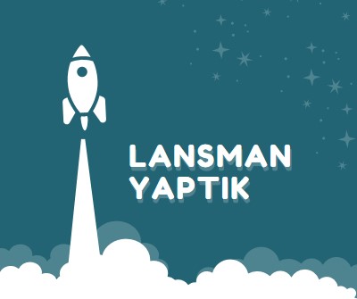 Lansman yaptık green modern-color-block