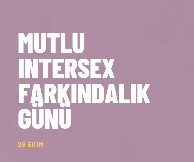 Intersex Farkındalık Gününüz Kutlu Olsun purple modern-bold