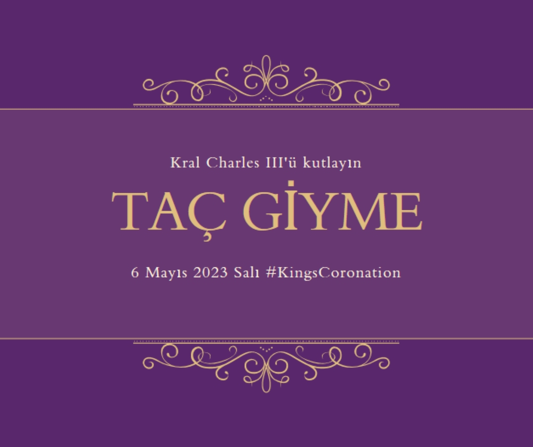 Kraliyet duyurusu purple modern-simple