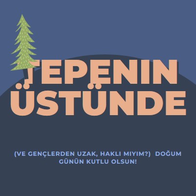 Tepenin üstünde blue modern-bold