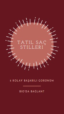 Tatil saç stilleri red organic-simple