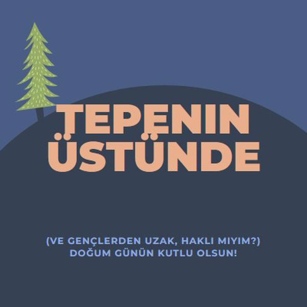 Tepenin üstünde blue modern-bold