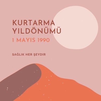 Kurtarma yıldönümüm pink organic-boho