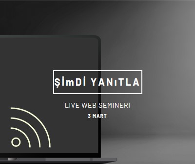 Web semineri yıldızı black modern-simple