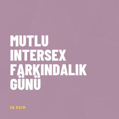 Intersex Farkındalık Gününüz Kutlu Olsun purple modern-bold