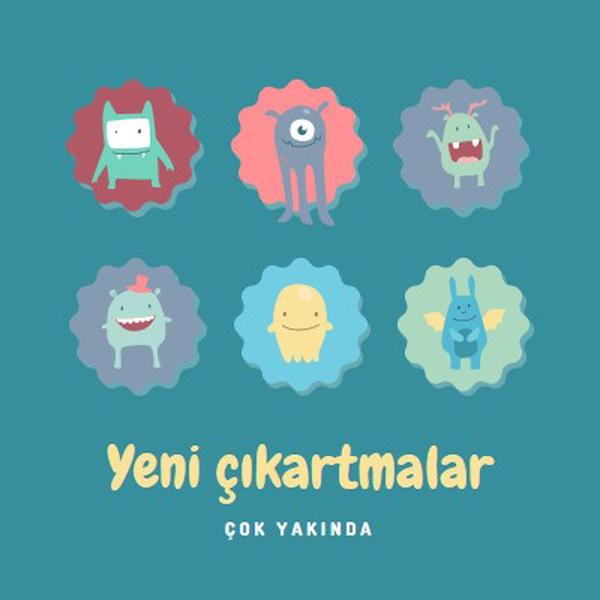 Yeni çıkartmalar yakında sunulacak blue whimsical-color-block