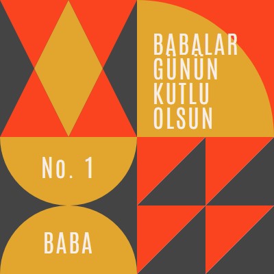 Bir numaralı baba orange modern-geometric-&-linear