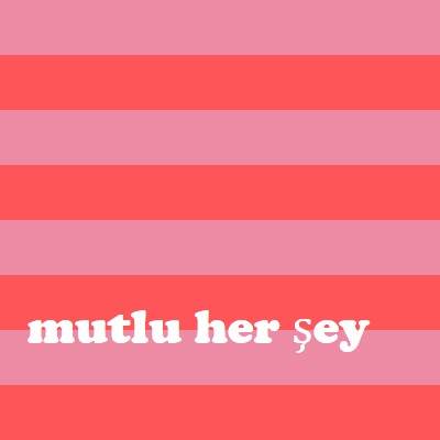 Her şey mutlu pink modern-bold