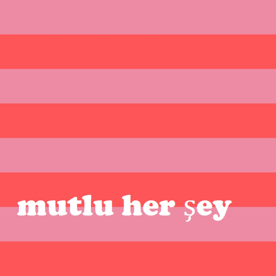 Her şey mutlu pink modern-bold