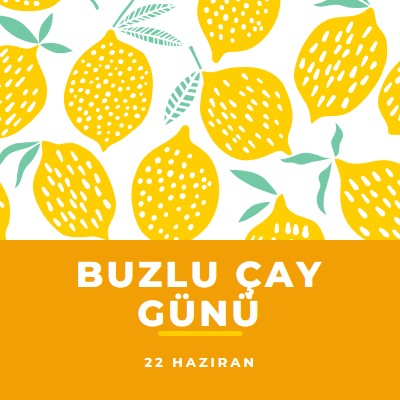 Hayatın limonları buzlu çay içindir orange whimsical-color-block