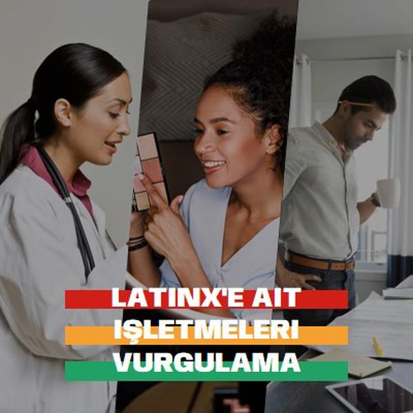 Latinx'e ait işletmeleri kutlama white modern-simple